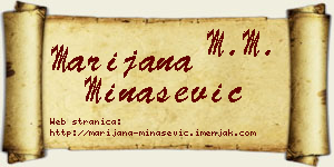 Marijana Minašević vizit kartica